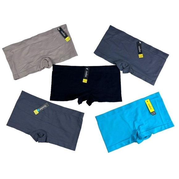 COOBIE BUNDLE 9008 SEAMLESS BOY SHORT PANTY UNDERWEAR ONE SIZE FULL - Picture 1 of 12